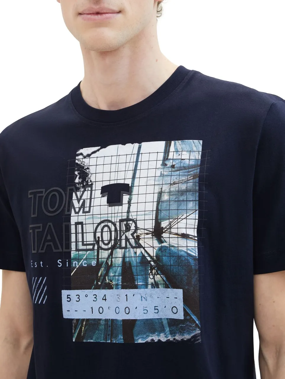 Tom Tailor Herren T-Shirt PHOTOPRINT - Regular Fit