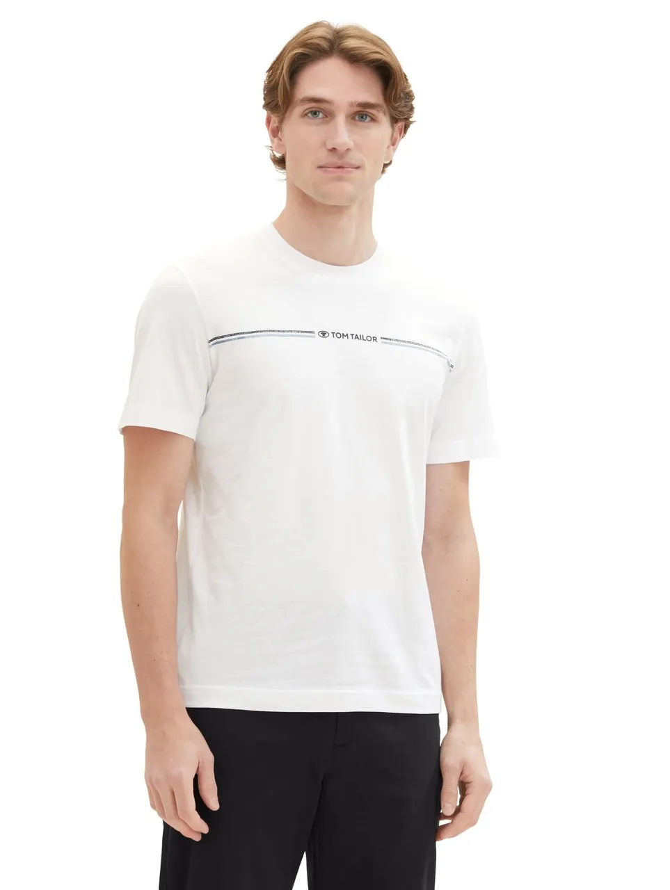 Tom Tailor Herren T-Shirt PRINTED CREWNECK - Regular Fit