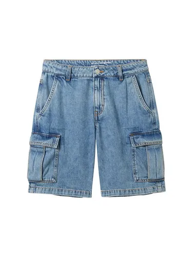 TOM TAILOR Jeansshorts Cargo-Jeansshorts mit recycelter Baumwolle