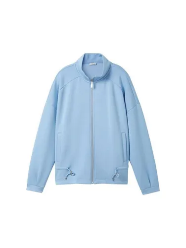TOM TAILOR Sweatshirt Sweatjacket stand up collar, light fjord blue