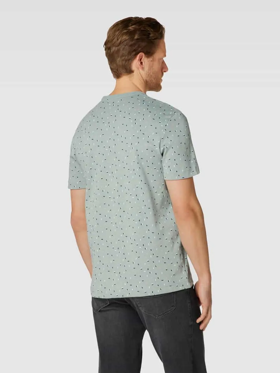 Tom Tailor T-Shirt mit Allover-Muster Modell 'Allover printed' in Mint