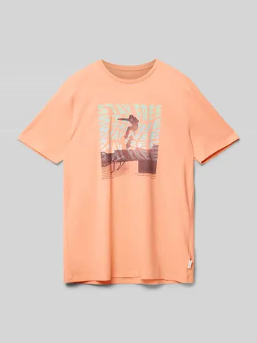 Tom Tailor T-Shirt mit Motiv-Print in Apricot