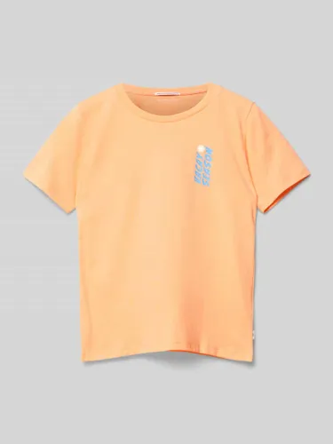 Tom Tailor T-Shirt mit Statement-Print in Apricot
