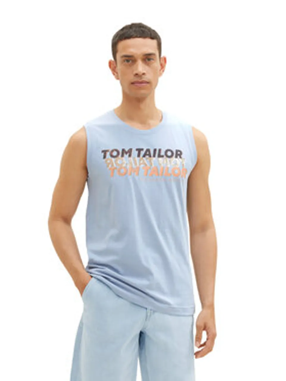 Tom Tailor Tank-Top 1036574 Himmelblau Regular Fit