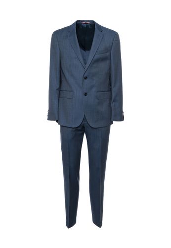 Tommy Hilfiger Anzug, Schurwolle, Drop 8, Tailored Fit blau