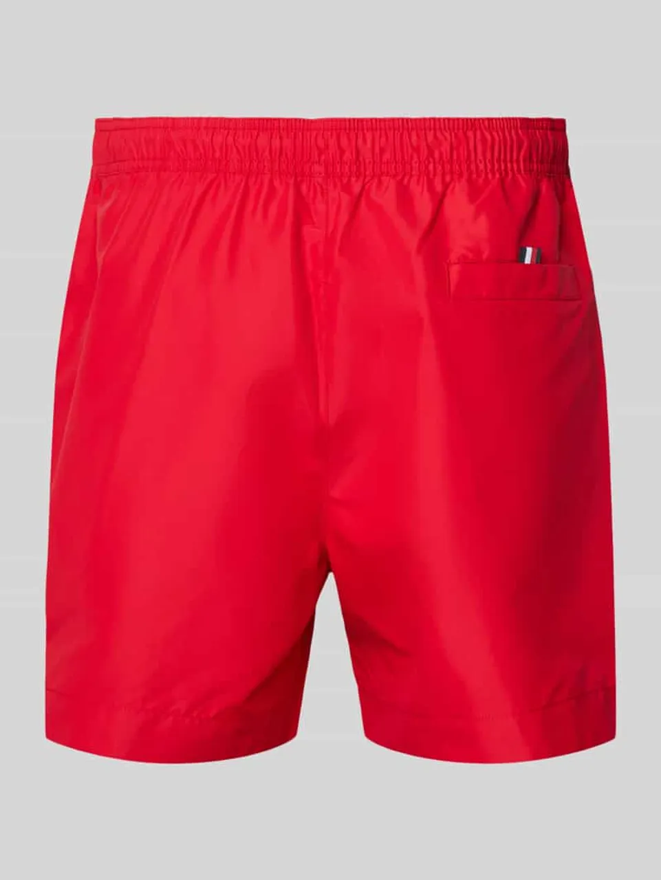Tommy Hilfiger Badehose mit Label-Stitching in Rot