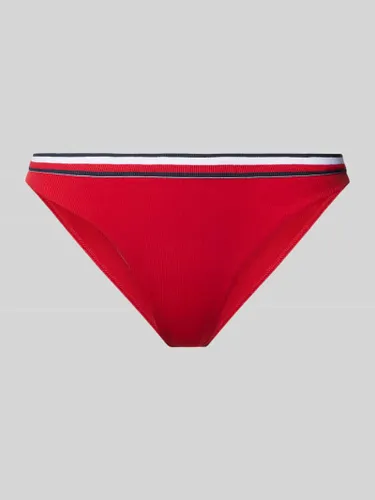 TOMMY HILFIGER Bikini-Hose mit elastischem Logo-Bund in Rot