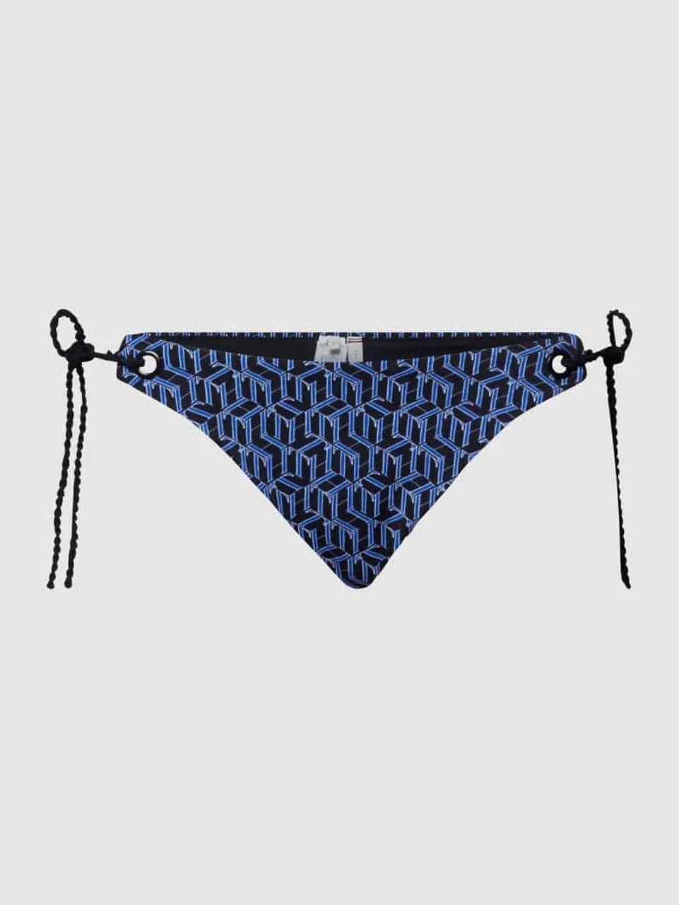 TOMMY HILFIGER Bikini-Slip mit Allover-Label-Print in Marine