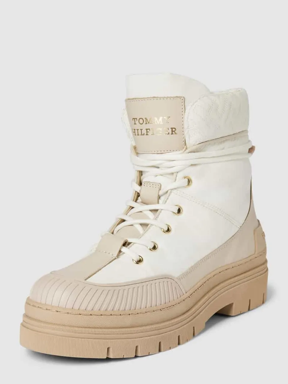 Tommy Hilfiger Boots mit Label-Details Modell 'MONOGRAM' in Weiss