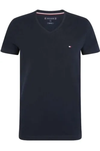 Tommy Hilfiger Core Stretch Slim Fit T-Shirt V-Ausschnitt marine, Einfarbig