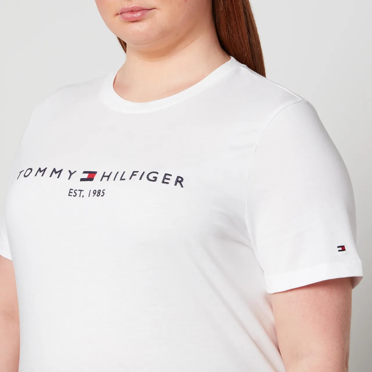 Tommy Hilfiger Curve Hilfiger Cotton-Jersey T-Shirt - IT 46/ WW0WW352231A4  - Preise vergleichen