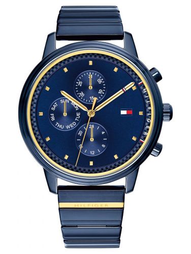 Tommy Hilfiger Damen-Armbanduhr mit Blaues Edelstahlarmband