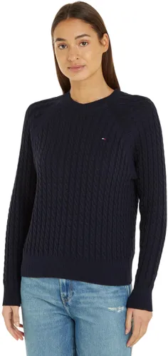 Tommy Hilfiger Damen Pullover Co Cable Crew Neck Sweater