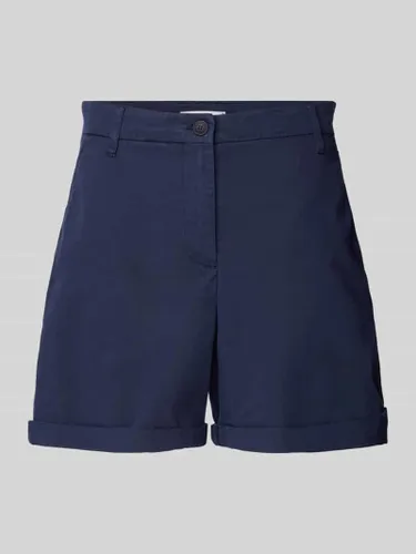 Tommy Hilfiger Flared Chino-Shorts mit Gesäßtaschen Modell 'CO BLEND GMD' in Dunkelblau