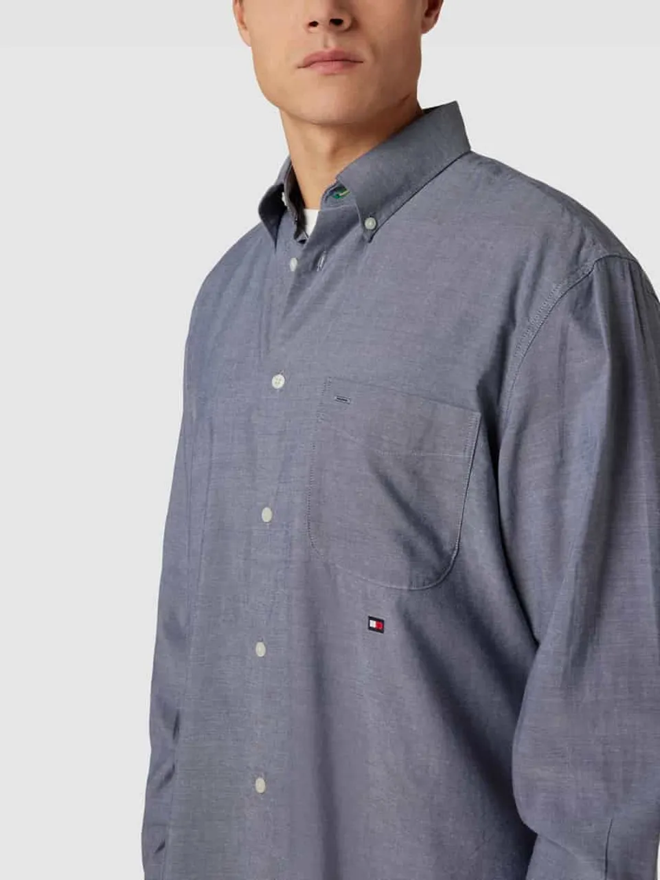 Tommy Hilfiger Freizeithemd mit Button-Down-Kragen in Blau