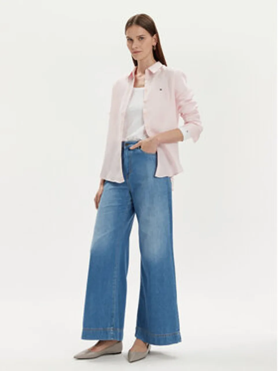 Tommy Hilfiger Hemd WW0WW42037 Rosa Relaxed Fit