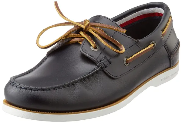 Tommy Hilfiger Herren Boat Schuh TH Boat Shoe Core Leather
