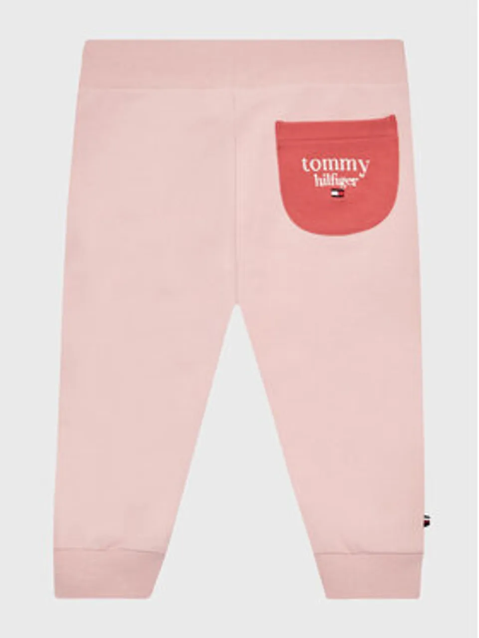 Tommy Hilfiger Jogginghose Logo Colorblock KN0KN01516 Rosa Regular Fit