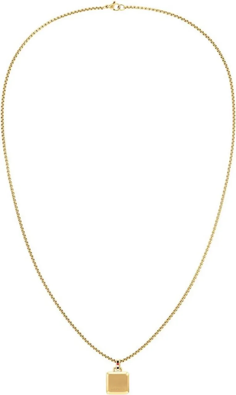 Tommy Hilfiger Kette mit Anhänger TH ICONIC SQUARE PENDANT, 2790543, 2790544, mit Emaille
