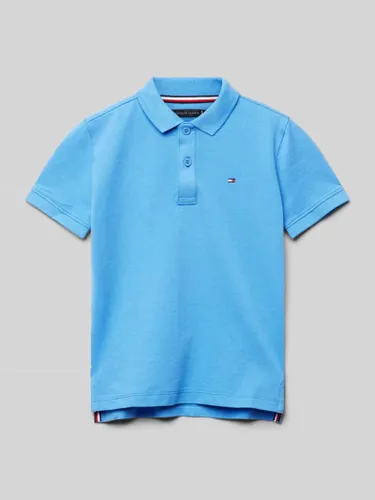 Tommy Hilfiger Kids Poloshirt mit Logo-Stitching in Blau