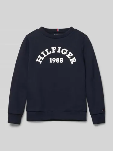 Tommy Hilfiger Kids Sweatshirt mit Label-Print in Marine