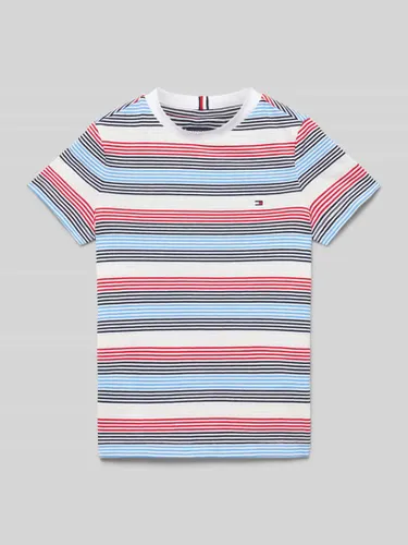 Tommy Hilfiger Kids T-Shirt mit Streifenmuster in Rot