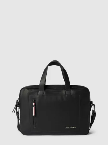 Tommy Hilfiger Laptoptasche mit Label-Schriftzug Modell 'PIQUE' in Black, Größe One Size