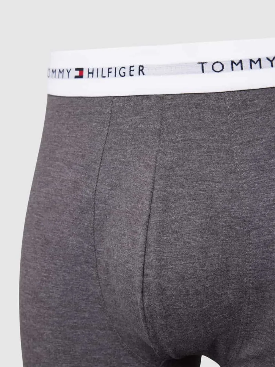 Tommy Hilfiger Leggings mit elastischem Label-Bund Modell 'SIGNATURE' in Dunkelgrau Melange