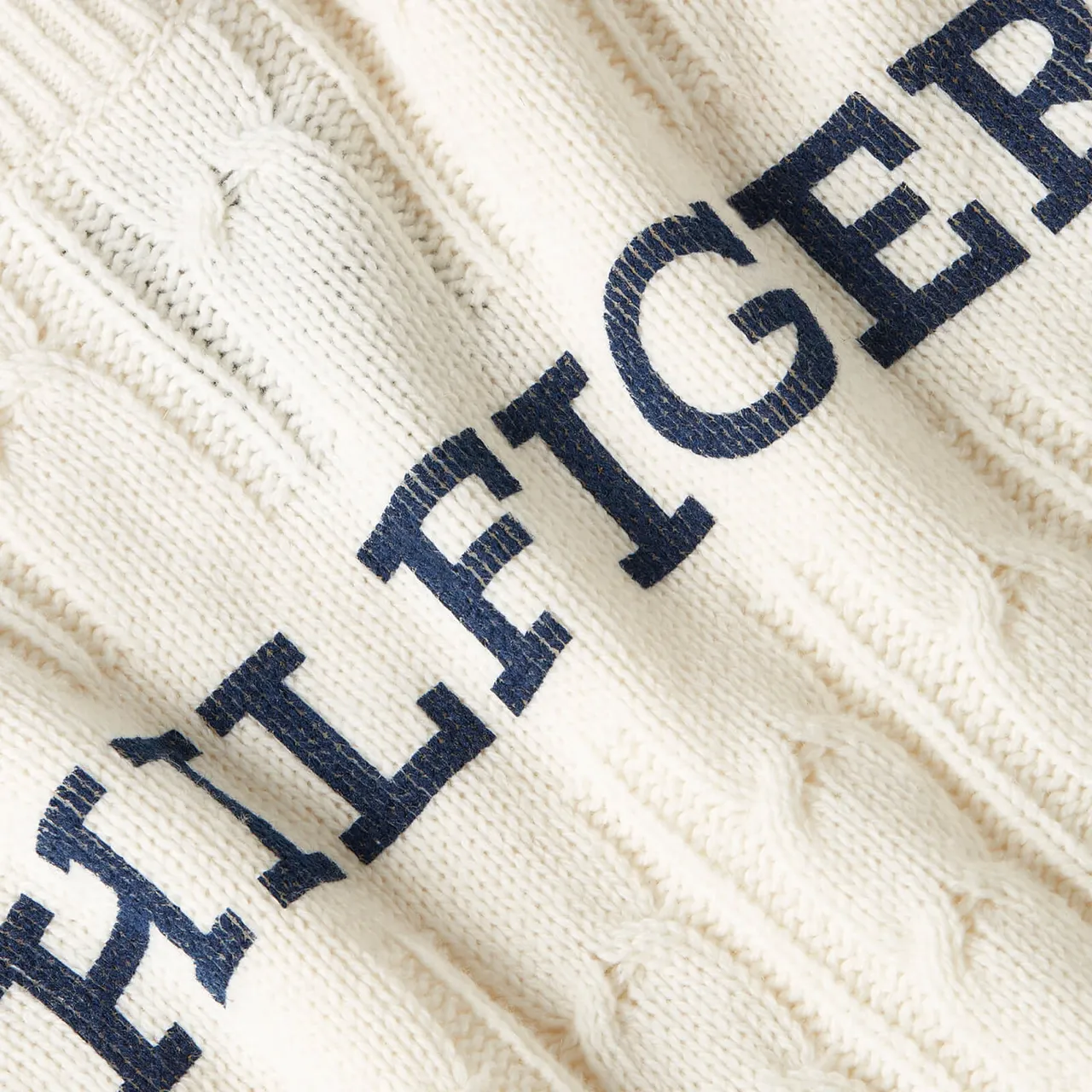 Tommy Hilfiger Monotype Cable-Knit Wool-Blend Jumper