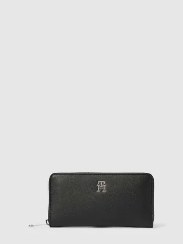 Tommy Hilfiger Portemonnaie mit Label-Applikation in Black, Größe One Size
