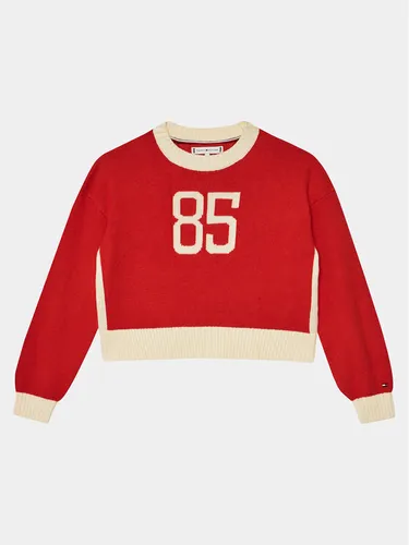 Tommy Hilfiger Pullover 85 Varsity Sweater KG0KG07770 Rot Regular Fit