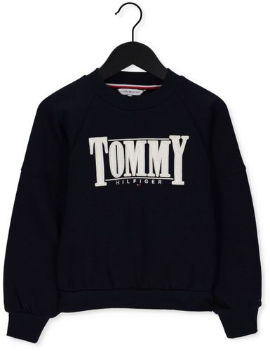 Tommy Hilfiger Pullover Tommy Sateen Logo Cn Dunkelblau Mädchen
