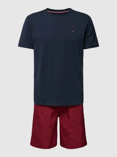 Tommy Hilfiger Pyjama mit Label-Stitching in Marine