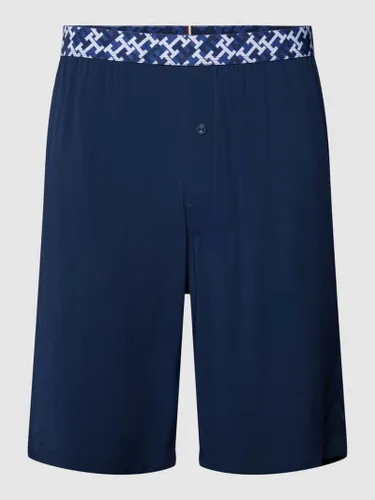 Tommy Hilfiger Pyjama-Shorts aus Viskose Modell 'WOVEN' in Marineblau