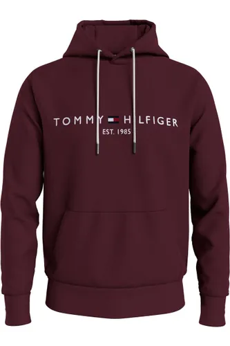 Tommy Hilfiger Regular Fit Kapuzen Sweatshirt dunkelrot, Einfarbig