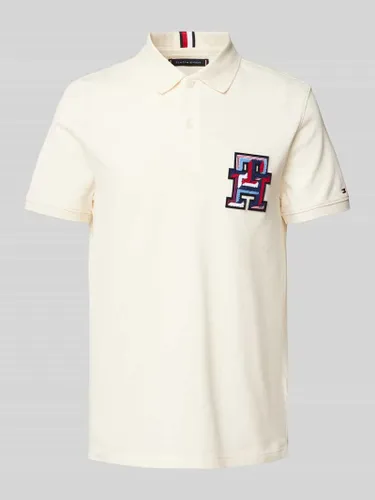 Tommy Hilfiger Regular Fit Poloshirt mit Label-Badge in Beige