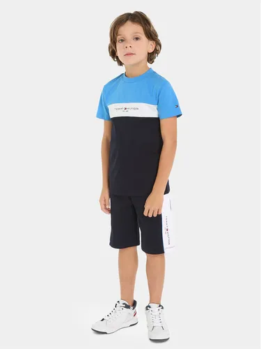 Tommy Hilfiger Set T-Shirt und Shorts Essential KB0KB08831 D Blau Regular Fit