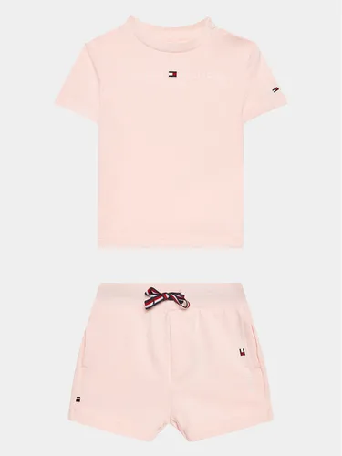 Tommy Hilfiger Set T-Shirt und Sportshorts Baby Essential KN0KN01488 Rosa Regular Fit