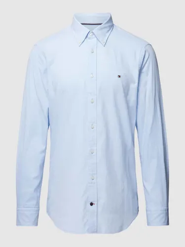 Tommy Hilfiger Slim Fit Business-Hemd mit Button-Down-Kragen in Bleu