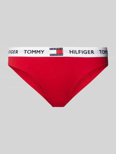 TOMMY HILFIGER Slip mit Label-Bund in Rot