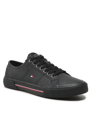 Tommy Hilfiger Sneakers aus Stoff Core Corporate Vulc Leather FM0FM04561 Schwarz