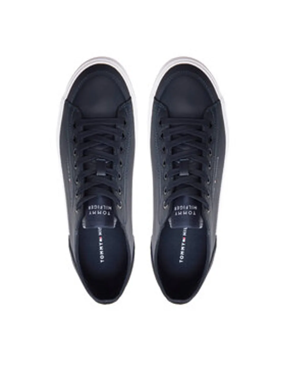 Tommy Hilfiger Sneakers aus Stoff Corporate Vulc Leather FM0FM04953 Dunkelblau