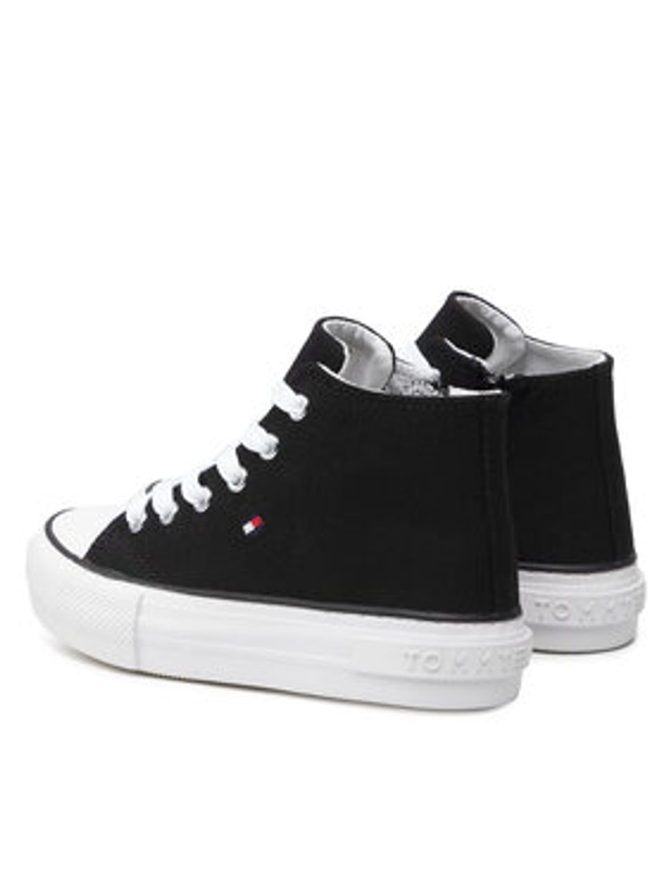 Tommy Hilfiger Sneakers aus Stoff High Top Lace-Up Sneaker T3A4-32119-0890 Schwarz