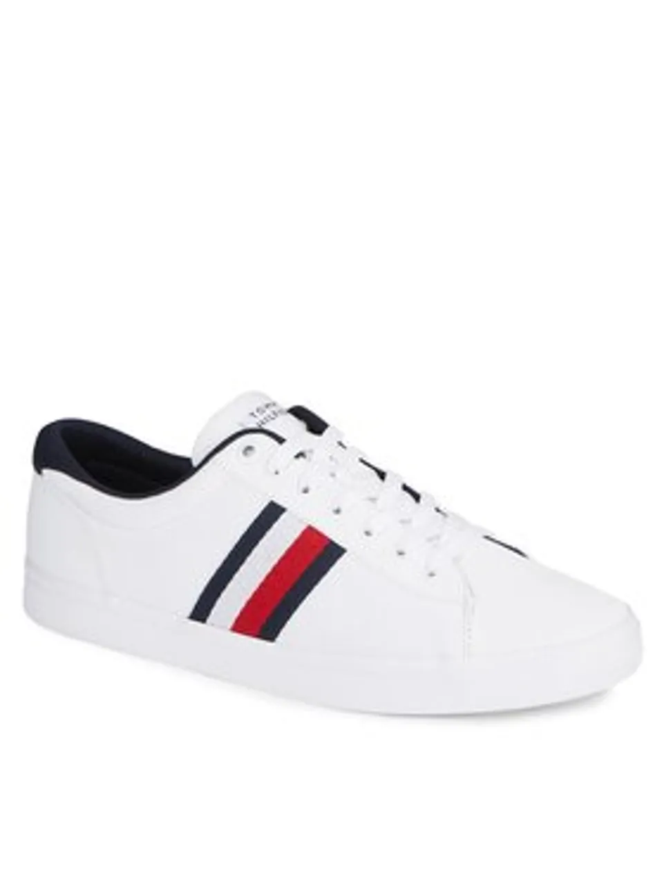 Tommy Hilfiger Sneakers aus Stoff Iconic Vulc Stripes Mesh FM0FM05072 Weiß