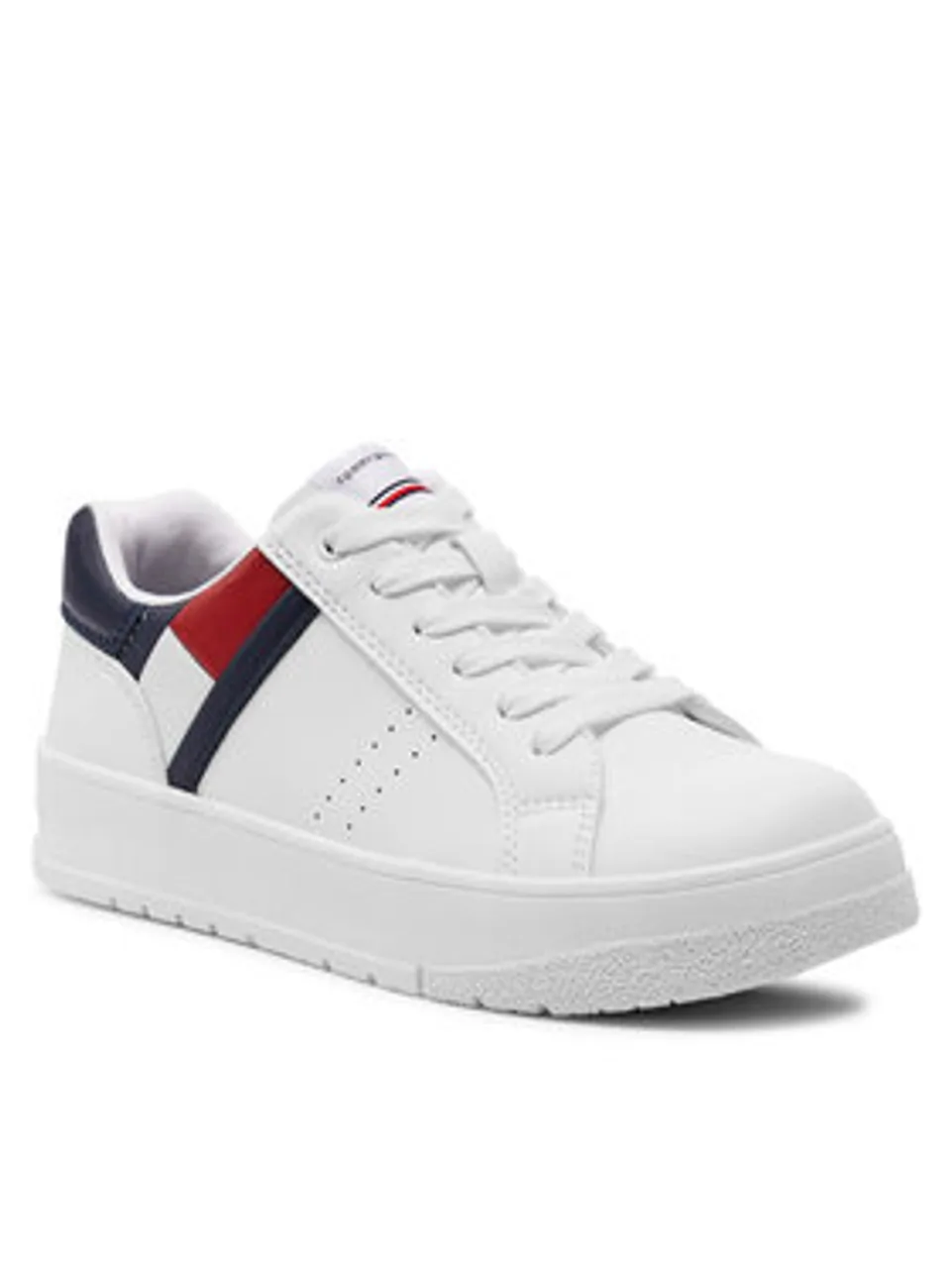 Tommy Hilfiger Sneakers Flag Low Cut Lace-Up T3X9-33356-1355 S Weiß