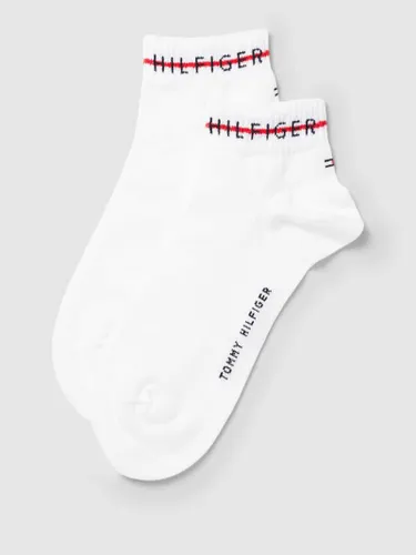 Tommy Hilfiger Socken mit Label-Detail im 2er-Pack Modell 'MEN QUARTER 2P' in Weiss