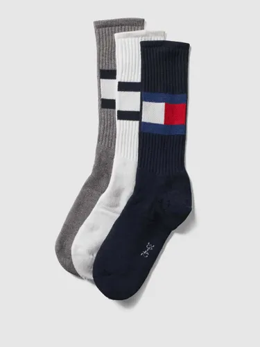 Tommy Hilfiger Socken mit Logo-Stitching im 3er-Pack in Dunkelblau