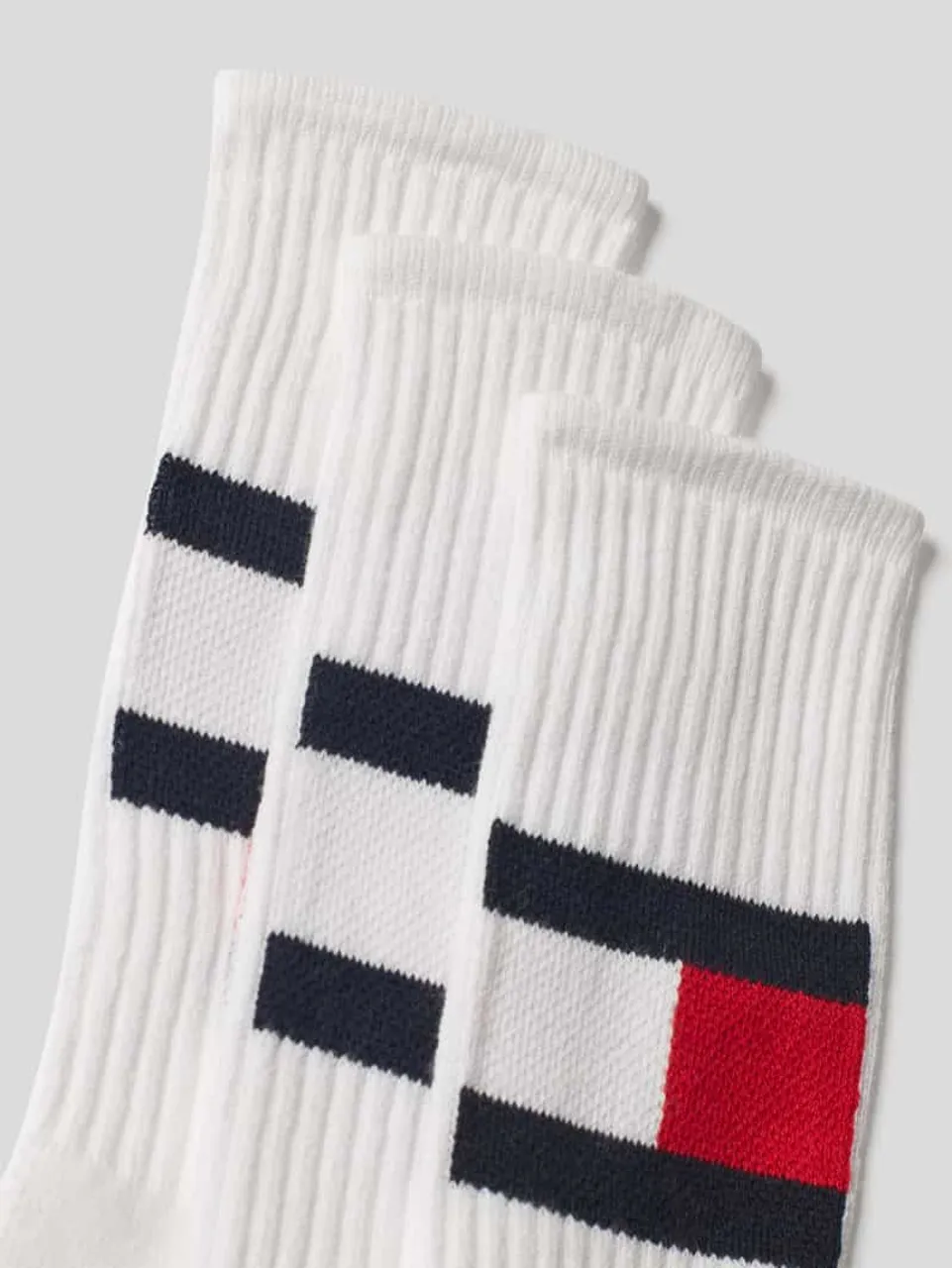 Tommy Hilfiger Socken mit Logo-Stitching im 3er-Pack in Weiss