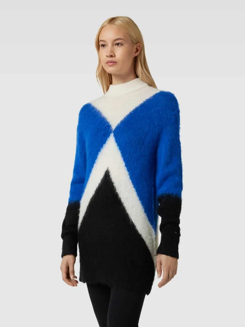 Tommy Hilfiger Strickpullover in Two-Tone-Machart Modell 'EXPLODED ARGYLE' in Royal