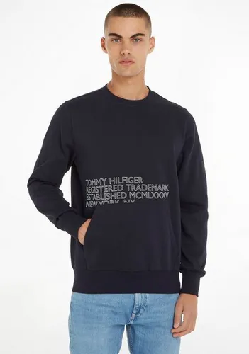 Tommy Hilfiger Sweatshirt BADGED GRAPHIC CREWNECK mit Rippbündchen